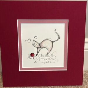Print-“Sonatina di fusa" (Cat Sonatina) by Italian artist Federica Porro